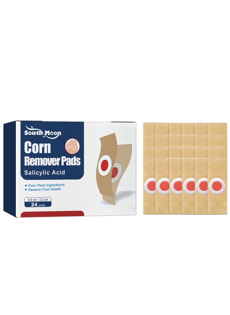 SOUTH MOON 24 Pcs Foot Corn Removal Plaster,Natural Ingredients,Foot Care Expert,Calluses Plantar Treatment,Relief Pain From Calluses, Corns, Blisters, Heel Frictions  - Image 1