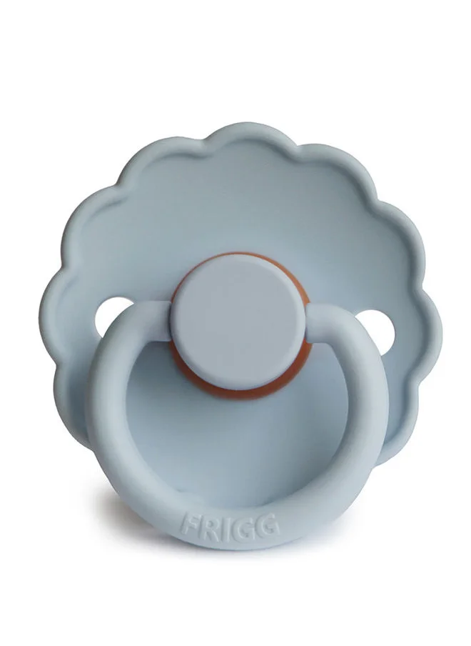FRIGG Daisy Latex Baby Pacifier, 6-18 Months, Size 2, Pack of 1 - Powder Blue
