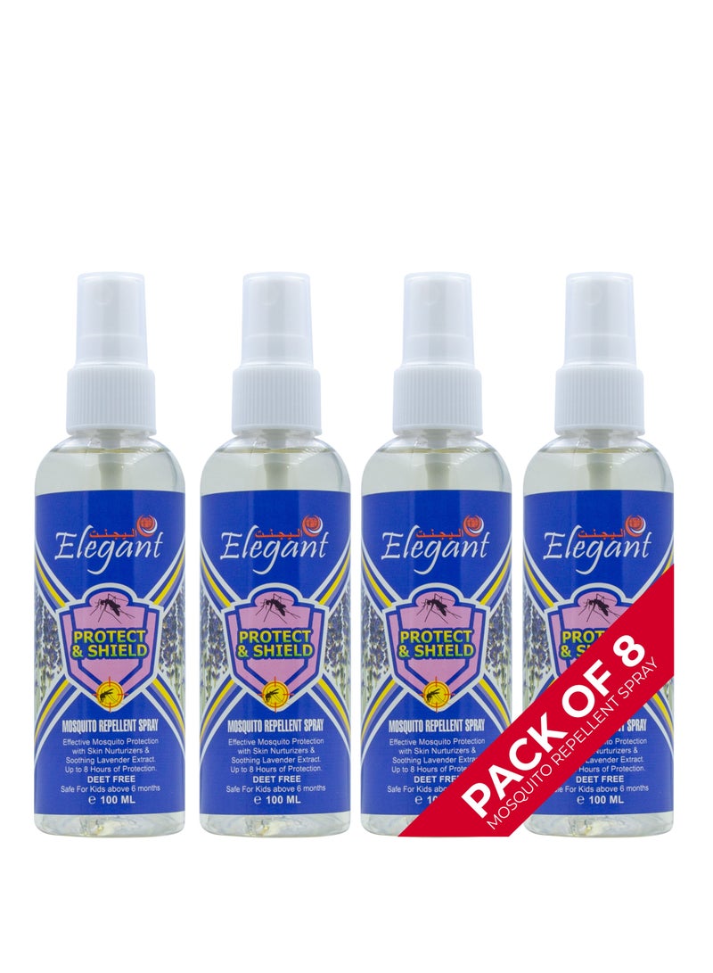 Elegant Mosquito Repellant Spray 100ML Deet FREE Pack of 8 - Image 1
