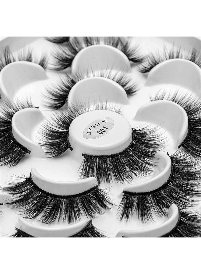 DYSILK False Eyelashes -10 Pairs 6D 18mm Faux Lashes Pack - Lashes Mink Long Natural Look Reusable Fake Eyelashes Wispy Fluffy Cat Eye Soft - Image 2