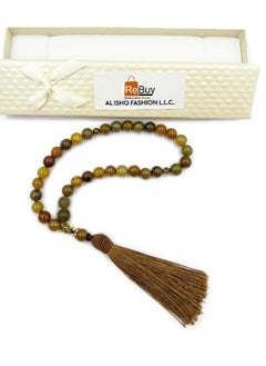 REBUY REBUY Natural Dragon Vein Agate Stone Tasbih  - Image 4