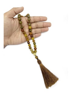 REBUY REBUY Natural Dragon Vein Agate Stone Tasbih  - Image 1