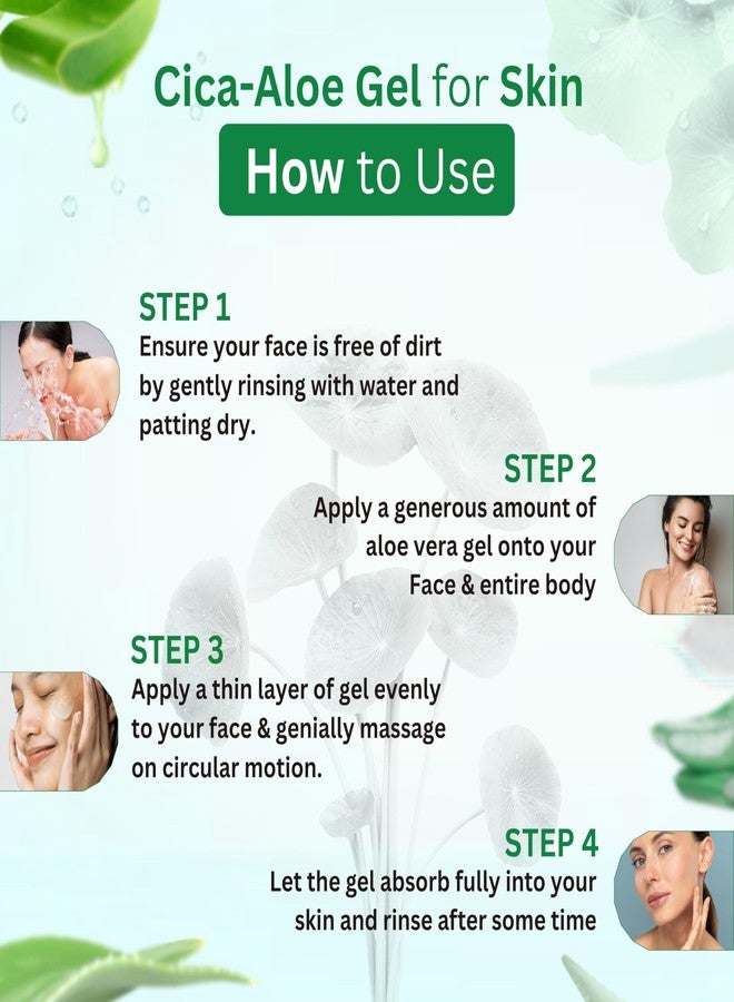 CIPHER Elixir Cica - Pure Aloe Vera Gel for Women 400ml | Aloe Vera Gel for Face and Hair | Face Gel for Glowing Skin | Aloe Vera Moisturizer | Natural Skin Care Gel (200 ml (Pack of 2)) - Image 4