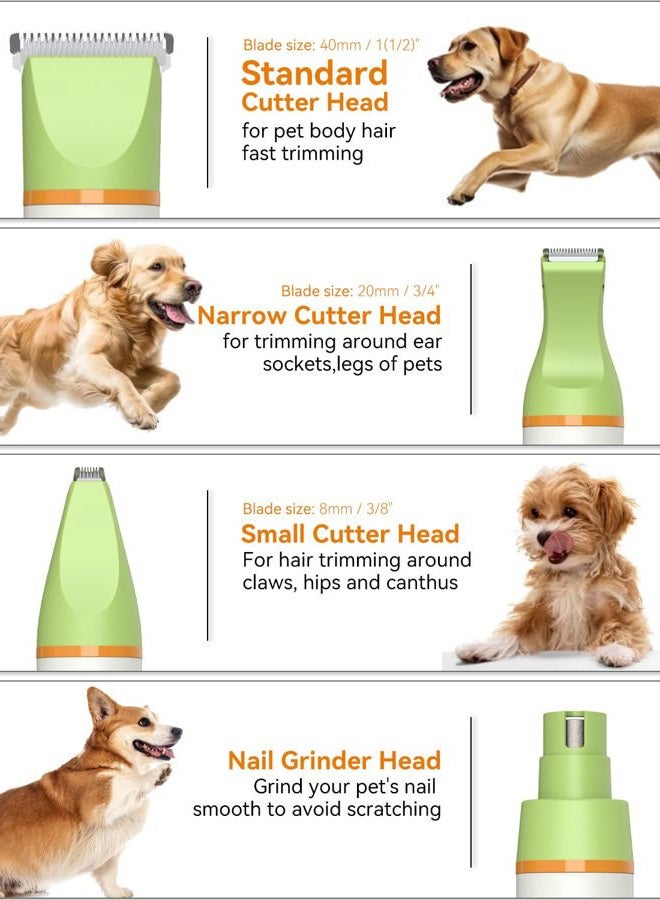 unibono Dog Grooming Kit with Paw Trimmer, All-in-One Low Noise Electric Rechargeable Cordless Small Quiet Pet Clippers Foot Dog Hair Shaver with Stainless Steel Scissors and Comb for Dogs Cats at Home  - Image 3