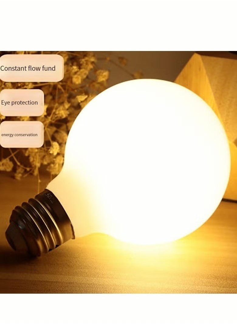 Beauenty - 7W LED G80 Edison Light Bulb Soft White 3000K 450lm E27 Medium Base Milky Glass Finishing Perfect for Vanity Makeup Mirror Droplight Floor lamp - Image 1