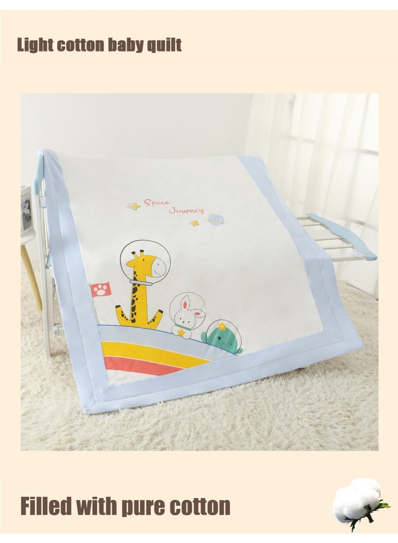 Kids Quilt, Pure Cotton Baby ThinBlanket, Four Seasons All Year AirConditioning Quilt, Pure Cotton FillingWashable Baby Cover Blanket,120x150cm Toddler Thin Quilt - Image 2