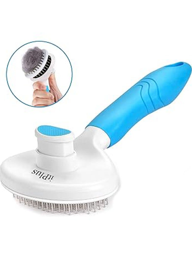 عام فرشاة العناية بالحيوانات الأليفة، فرشاة تنظيف ذاتي للقطط والكلاب، أداة فرشاة عناية بالحيوانات الأليفة تزيل بلطف الشعر المتساقط والطبقة التحتية، الفرو المتشابك وفرشاة لتحسين عملية التخلص من الشعر الزائد (محدثة). - Image 2