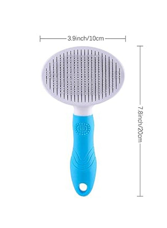 عام فرشاة العناية بالحيوانات الأليفة، فرشاة تنظيف ذاتي للقطط والكلاب، أداة فرشاة عناية بالحيوانات الأليفة تزيل بلطف الشعر المتساقط والطبقة التحتية، الفرو المتشابك وفرشاة لتحسين عملية التخلص من الشعر الزائد (محدثة). - Image 3