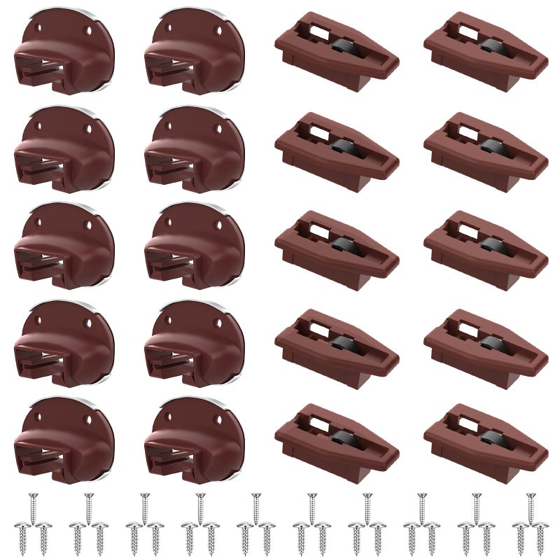 Moestoont Upgrade Drawer Slides for kenlin Rite-Trak II Replacement, 10 Sets of Improved 168 Track Guides with Metal Back, Universal Drawer Guide for Dresser, Nightstand Drawers from Most Furniturers - Image 1