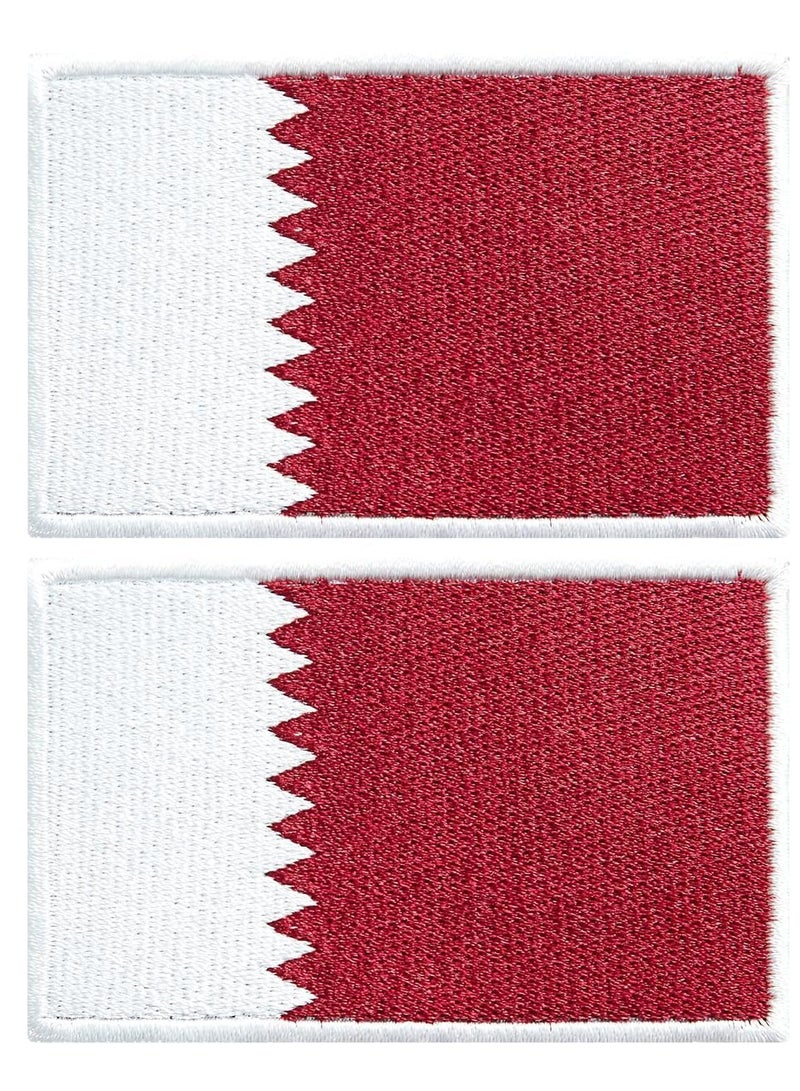 Generic Pack of 2pcs Embroidered Flag Patches - Perfect for Jackets - Backpackers - Travelers - Uniforms - Jeans and Hats - Tactical Embroidered Patches  - Image 1