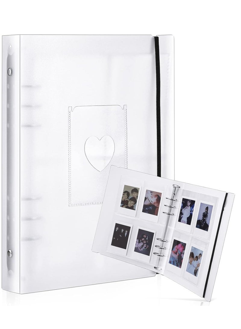 Mini Photo Al with 20 Pcs Inner 6 Ring Photocard Binder A5 Kpop Photocard Holder Book Photo Card Holders Photo Al Folder Clear Photocard Sleeves for Business Card or Picture (4 Photo Style)  - Image 1