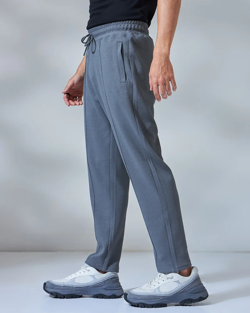 bewakoof Men's Grey Track Pants