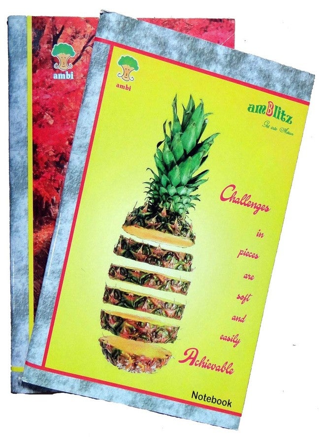 amblitz Notebook | 104 Pages | Pack of 4 | A4 Size | Soft Cover | Single Line | School Register | Notebook Combo | - Image 2