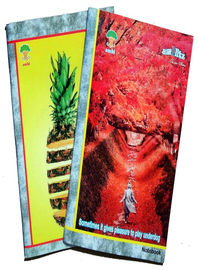 amblitz Notebook | 104 Pages | Pack of 4 | A4 Size | Soft Cover | Single Line | School Register | Notebook Combo | - Image 3