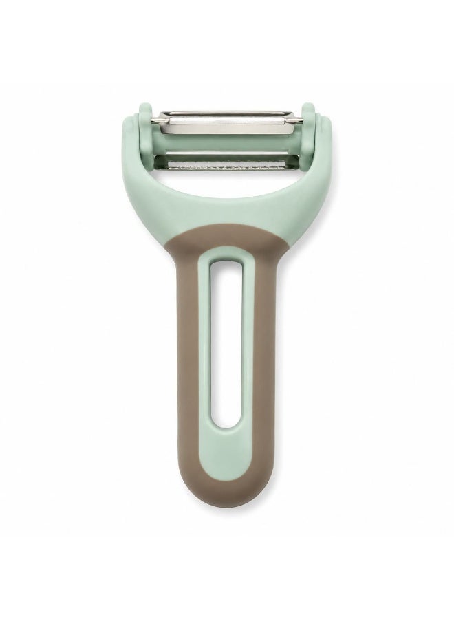 Danny Home 3-in-1 Vegetable Peeler, Stainless Steel Swivel Peeler with Julienne Blade and Serrated Peeler, Multi-Purpose Fruit and Vegetable Peeler for Potato, Carrot, Cucumber and Fruits - Image 1