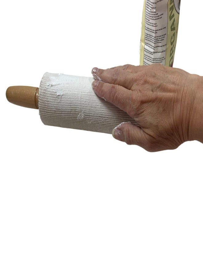 Regency Wraps Rolling Pin Cover for Non-Stick Dough Rolling, 100% Cotton Absorbs Excess Flour So Pastries Come out Light and Flakey, 15" Pack of 2 - Image 5