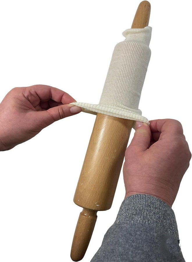 Regency Wraps Rolling Pin Cover for Non-Stick Dough Rolling, 100% Cotton Absorbs Excess Flour So Pastries Come out Light and Flakey, 15" Pack of 2 - Image 1