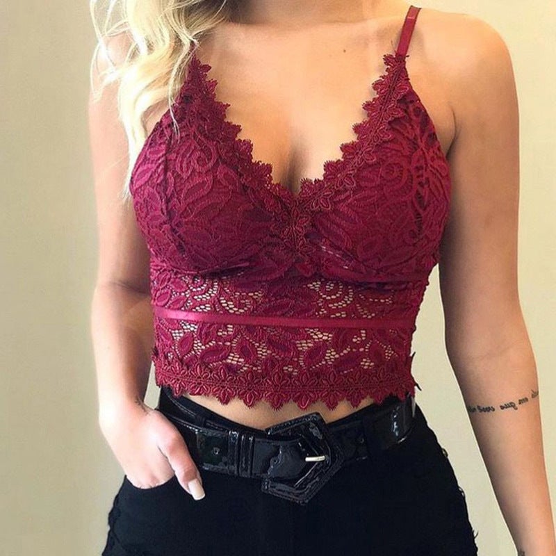 Cut-Out Lace Backless Top Female - Image 2