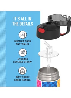THERMOS THERMOS FUNTAINER Water Bottle with Straw - 12 Ounce, Super Mario Brothers - Kids Stainless Steel Vacuum Insulated Water Bottle with Lid  - Image 5