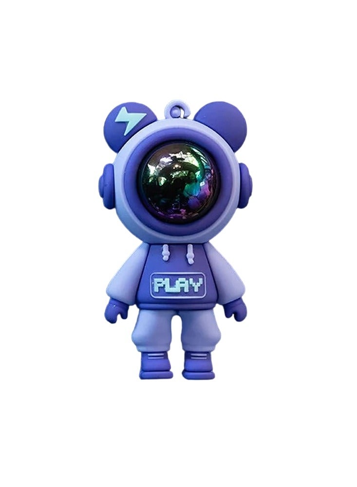 AROAQ Car Air Freshener, Car Air Outlet Perfume Clip, Long Lasting Aromatherapy Car Fragrance Diffuser, Cartoon Astronaut Air Freshener For Fragrance And Interior Decoration, (1pc, Purple) - Image 1