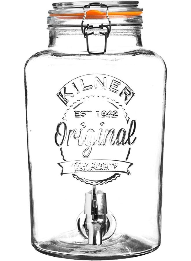 Kilner Lid Top Round Drinks Dispenser, 8 Litre - Image 1