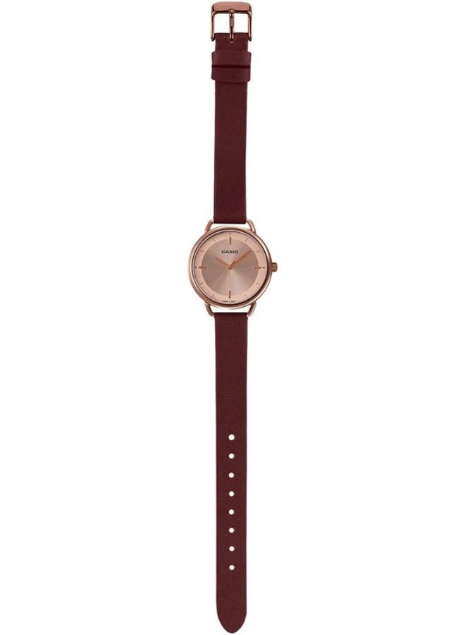 Casio Watch for Women LTP-E413RL-5ADF Analog Leather Band Brown - Image 3