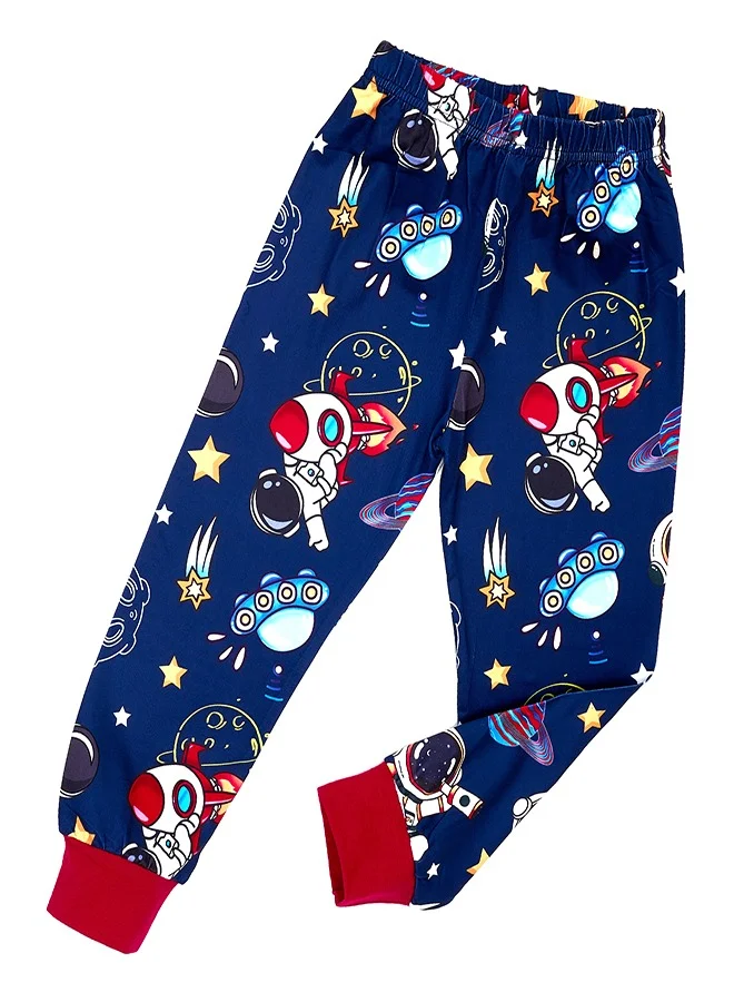 babyqlo Cosmic Space Glow-in-the-Dark Cotton Pajama Set for Boys