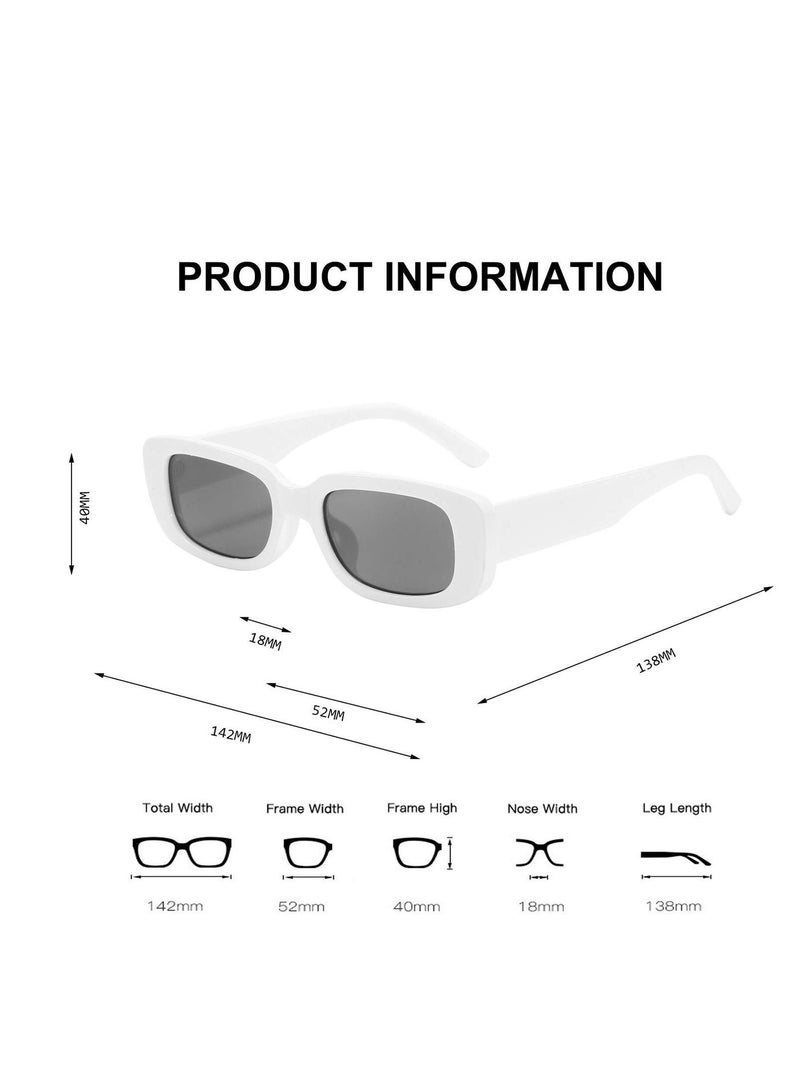 Suntown Small Square Sunglasses Protection Glasse, Retro Rectangle Sunglasses Women and Men Vintage, Vintage Driving Glasses 90¬°¬Øs Fashion Narrow Square Frame UV400 Protection - Image 3