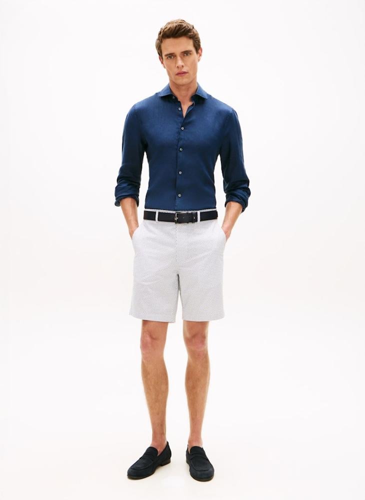 TOMMY HILFIGER Dover Print Twill 8" Inseam Chino Shorts - Image 4