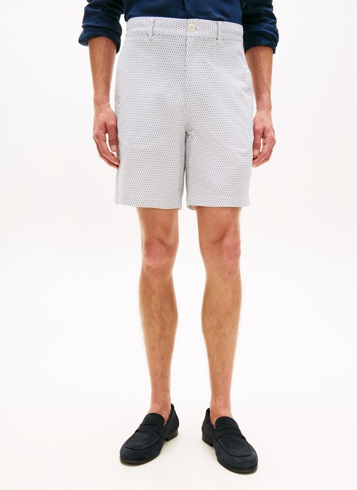 TOMMY HILFIGER Dover Print Twill 8" Inseam Chino Shorts - Image 1