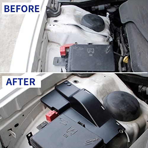 crosselec غطاء غبار جانبي بلاستيكي أسود لمحرك دودج تشارجر 2011-2022 (غطاء غبار سلك المحرك) - Image 5