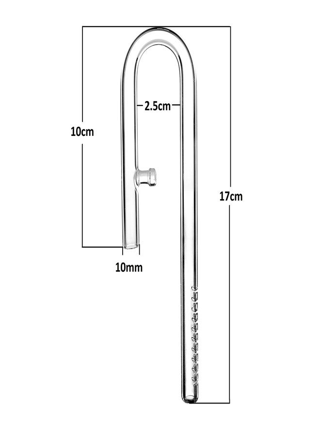 JARDLI Glass Lily Pipe Mini Inflow Outflow Set 10mm for 9/12mm Tubing - Nano Aquarium Planted Tank Aquascaping - Image 3