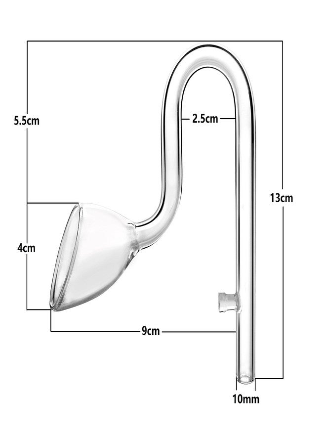 JARDLI Glass Lily Pipe Mini Inflow Outflow Set 10mm for 9/12mm Tubing - Nano Aquarium Planted Tank Aquascaping - Image 2