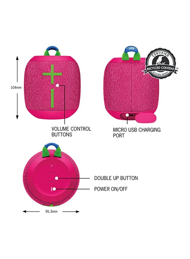 Ultimate Ears Wonderboom 3 Bluetooth Speaker - Hyper Pink - Image 4