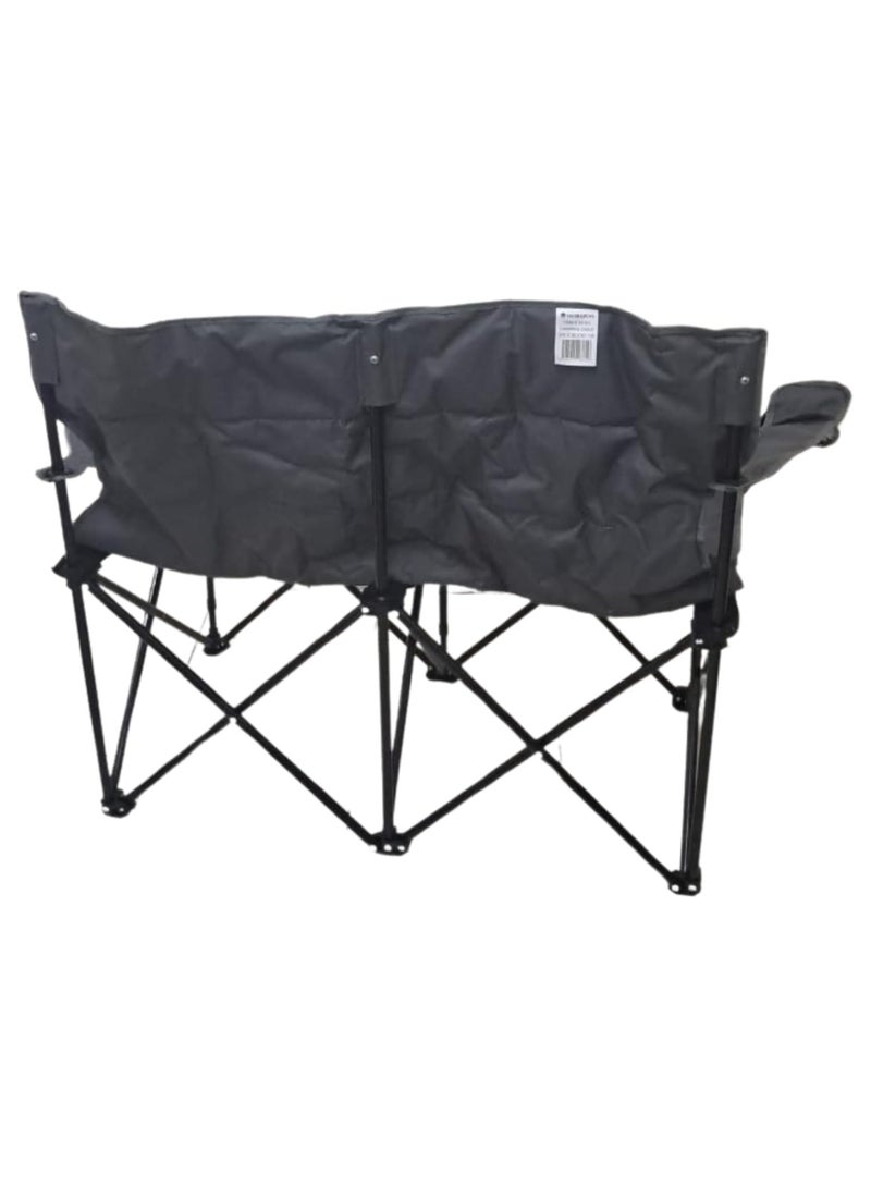 Double Camping Chair, Loveseat Camping Chair with Folding Camping Table, 2 Person Outdoor Folding Camping Chairs for Adults, Cup Holders & Carry Bag for Outside Travel, Supports 500lbs - Image 4