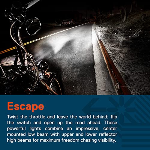 ONLINE LED STORE TRUE MODS 7" LED Headlight for Harley Davidson + Mounting Bracket [DOT Approved] [Chrome-Finish] [HALO DRL] [H4 Adapters] For Touring Dyna Electra Glide Road King Softail Fatboy Road Glide - Image 3