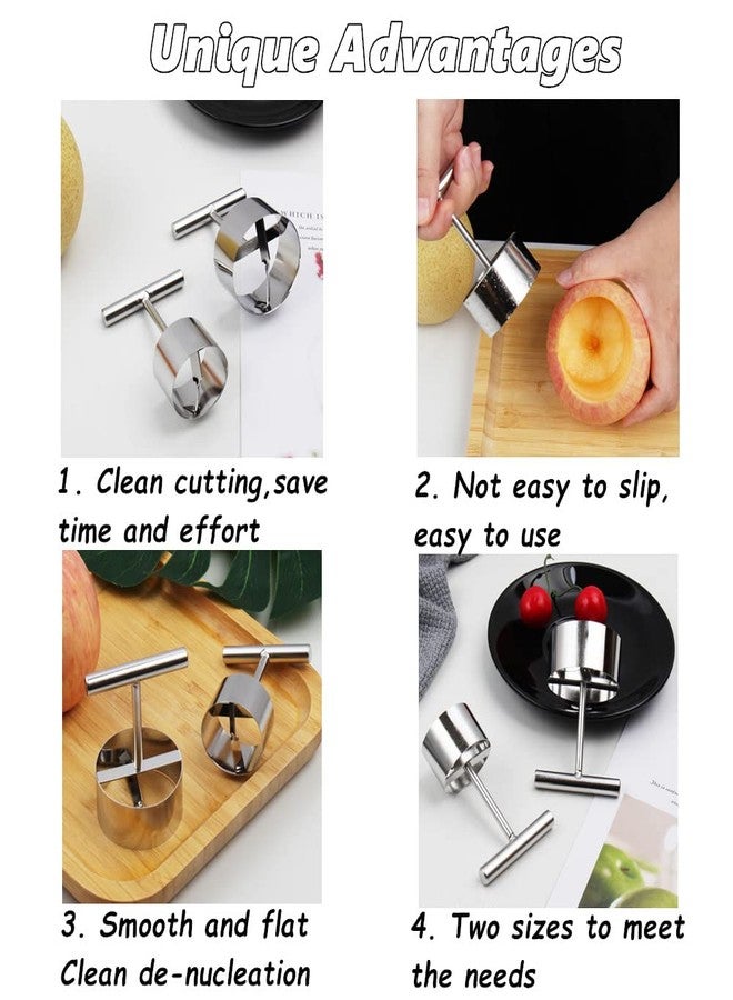 chislim 2 Pcs Apple Corer,Stainless Steel Pear Corer,Fruit Corer Tool,Kitchen Fruit Corer Set for Pears,Apples,Vegetables - Image 5