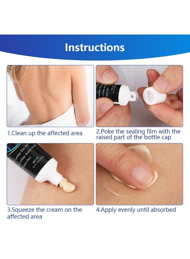 سوميفون كريم تخفيف آلام أسفل الظهر 2 عبوة، مرهم لشد العضلات في أسفل الظهر، مرهم خارجي للعناية بالعضلات والمفاصل، 20 جرام × 2 - Image 3