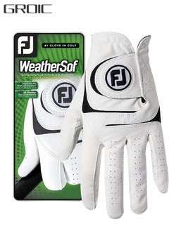 GROIC Golf Gloves for Men’s Left Hand,Breathable, Long Lasting Golf Glove，Slip Palm Pu Premium Leather Soft Durable Comfortable Glove,Outdoor Sports Gloves  - Image 1