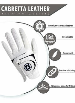 GROIC Golf Gloves for Men’s Left Hand,Breathable, Long Lasting Golf Glove，Slip Palm Pu Premium Leather Soft Durable Comfortable Glove,Outdoor Sports Gloves  - Image 4