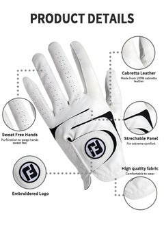 GROIC Golf Gloves for Men’s Left Hand,Breathable, Long Lasting Golf Glove，Slip Palm Pu Premium Leather Soft Durable Comfortable Glove,Outdoor Sports Gloves  - Image 3