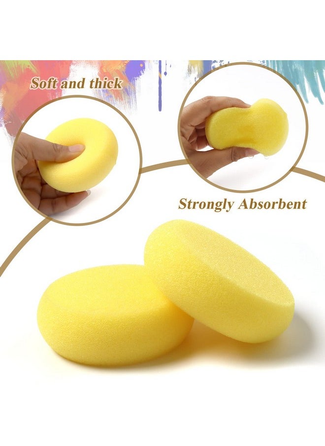 Hapy Shop - Hapy Shop 24 Pack Round Painting Sponge Synthetic Artist Sponges Ceramic Sponges for Painting, Crafts, Ceramics, Household Use and More, 2.8 Inch - Image 1