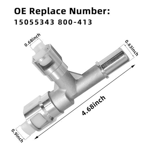 QSRUN 800413HP HVAC Metal Heater Inlet Hose Tee Connector 3Way Cooling Water Pipe Joint for Select CadillacChevroletGMC Models OE15055343 - Image 3