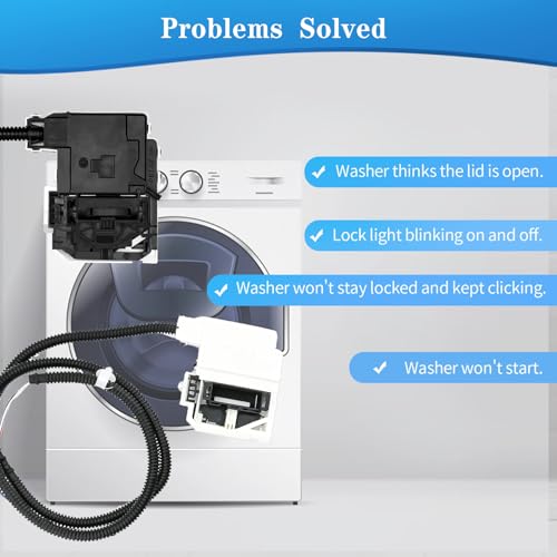 NLZQMBC Upgraded MVW4505MW0 MVW4505MW1 MVW4505MW2 MVW5035MW1 Washer Lid Lock Fit for Maytag Washer MVW5035MW2 MVW5430MW1 MVW5430MW2 MVW5430PBK0 MVW5430PBK1 MVW5435PBK0 MVW5435PBK1 MVW5435PW0 MVW5435PW1 - Image 4