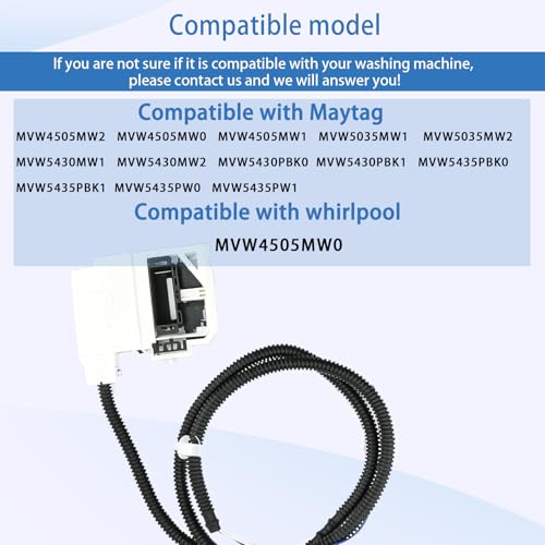 NLZQMBC Upgraded MVW4505MW0 MVW4505MW1 MVW4505MW2 MVW5035MW1 Washer Lid Lock Fit for Maytag Washer MVW5035MW2 MVW5430MW1 MVW5430MW2 MVW5430PBK0 MVW5430PBK1 MVW5435PBK0 MVW5435PBK1 MVW5435PW0 MVW5435PW1 - Image 3