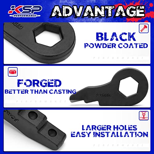 KSP PERFORMANCE KSP 1-3" Torsion Bar Key For Silverado Sierra 1500, Adjustable Forged Torsion Lift Kits Fit K1500 K2500 K3500 Tahoe Yukon Suburban,Steel Suspension Level Kit Compatible With Chevy GMC 6 Lug Truck SUV - Image 3