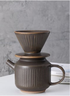 Perfii Premium Ceramic Pour-Over Coffee Set with Unique Design and Reusable Long Lasting Filters for Home Brewing and Quality Coffee Time  - Image 5