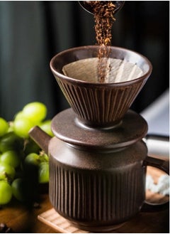 Perfii Premium Ceramic Pour-Over Coffee Set with Unique Design and Reusable Long Lasting Filters for Home Brewing and Quality Coffee Time  - Image 3
