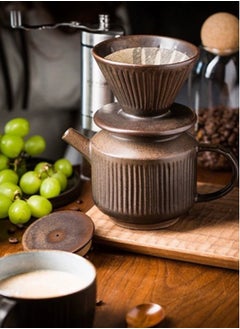 Perfii Premium Ceramic Pour-Over Coffee Set with Unique Design and Reusable Long Lasting Filters for Home Brewing and Quality Coffee Time  - Image 2