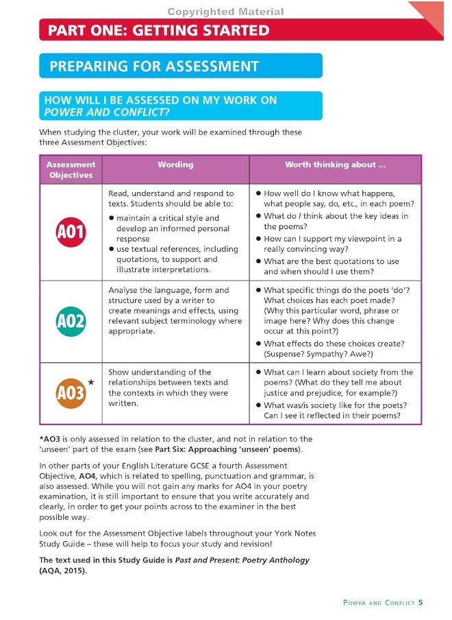 AQA Poetry Anthology - Power and Conflict: York Notes for GCSE everything you need to catch up, study and prepare for and 2023 and 2024 exams and assessments  - Image 4